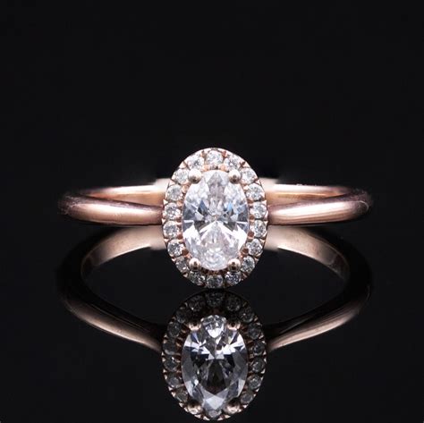 Oval Halo Engagement Ring in Rose Gold – Fine+Flux Custom Jewelry Design & Engagement Rings