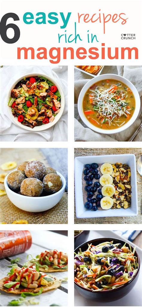 6 Easy Recipes Rich in Magnesium | Magnesium rich foods, Magnesium ...