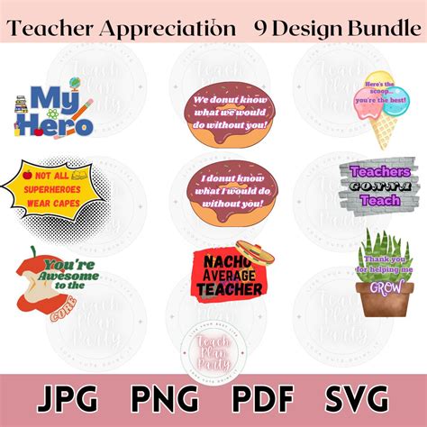 Teacher Appreciation SVG Bundle Education SVG Teacher - Etsy