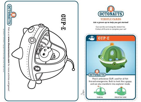 Gup E | Octonauts, Coloring pages, Octonauts birthday