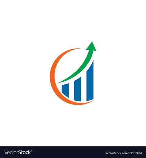 Economic business chart icon logo design Vector Image