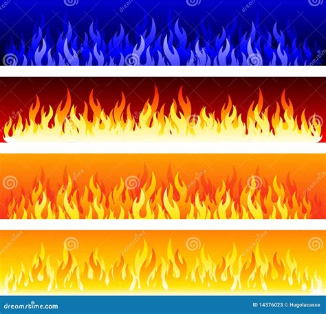 Vector fire banners stock vector. Illustration of rocket - 14376023