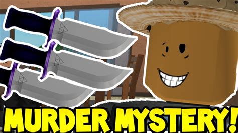 Roblox | MURDER MYSTERY | BEST KNIFE THROWING!! - YouTube