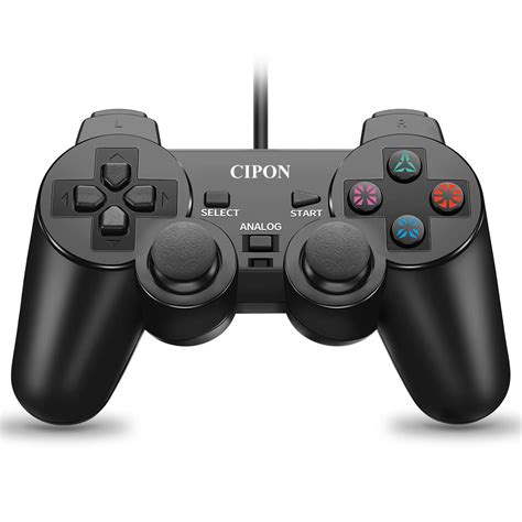 Amazon.com: CIPON Wired Controller Compatible with PS2 Console, Black Remote Gamepad with 2.2M ...