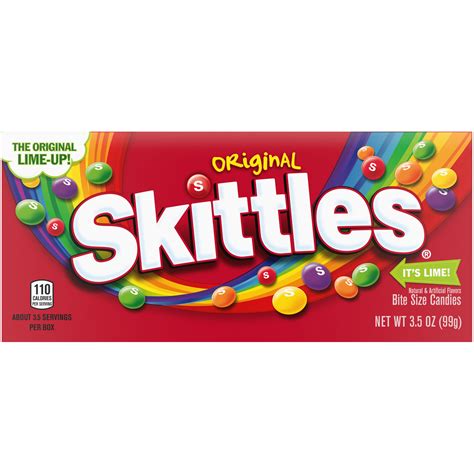 Skittles Original Candy Theater Box - 3.5 oz Box - Walmart.com