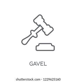 Gavel Linear Icon Modern Outline Gavel Stock Vector (Royalty Free) 1229625160 | Shutterstock