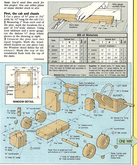 #2659 Wooden Front End Loader Plans • WoodArchivist