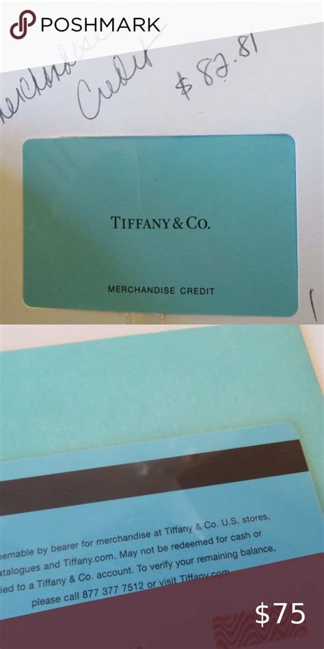 TIFFANY & CO GIFT CARD VALUE $82.81* TIFFANY & CO GIFT CARD VALUE $82. ...