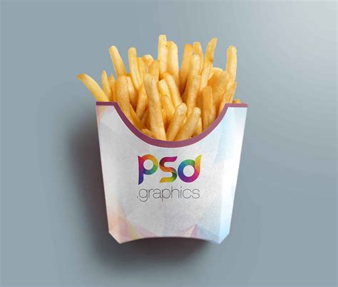 French Fries Packaging Mockup (PSD)