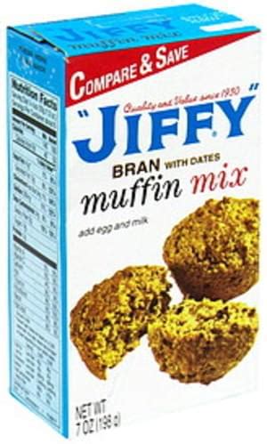 Jiffy Bran with Dates Muffin Mix - 7 oz, Nutrition Information | Innit