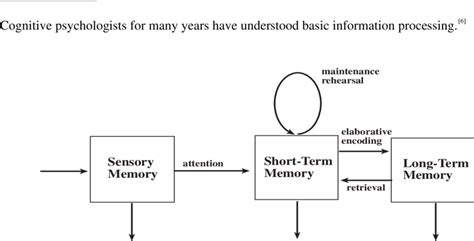 Basic Information-Processing Model of Memory (adapted from Atkinson and ...