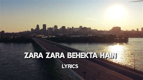 Zara Zara Bahekta Hai | Male Version | Lyrics - YouTube