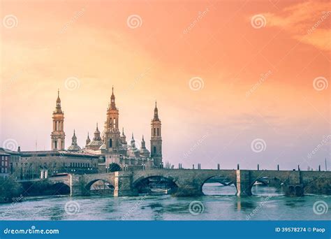 Zaragoza Cathedral stock photo. Image of castilla, exterior - 39578274