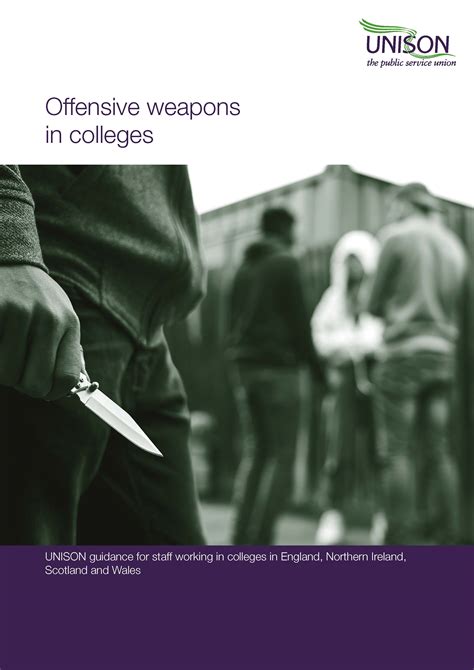 Offensive weapons in colleges - UNISON Shop