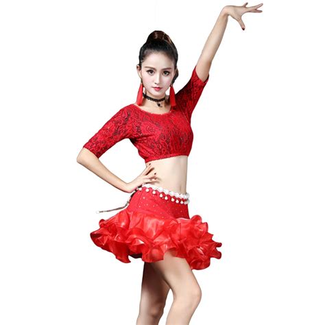 2018 Latin Dance Clothes Fashion Dance Dress Bubble Skirt Adult Latin ...