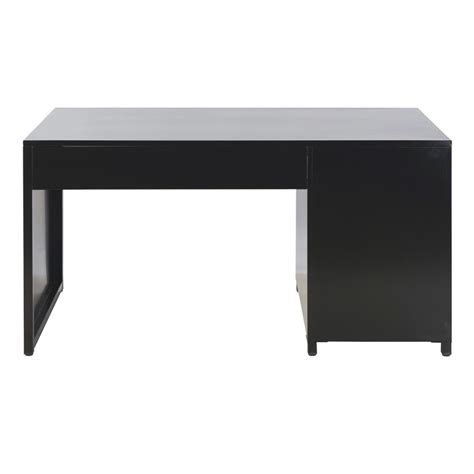 Black metal desk L 140 cm Loft | Maisons du Monde