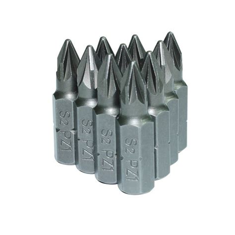 PoziDriv Bits, No.1 x 25mm, 10 Pieces