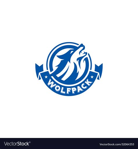 Wolfpack logo Royalty Free Vector Image - VectorStock