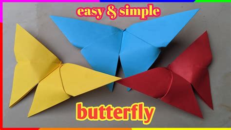 Cara Mudah Membuat Origami Kupu-kupu #origamibutterfly #kupukupu #papercraft - YouTube