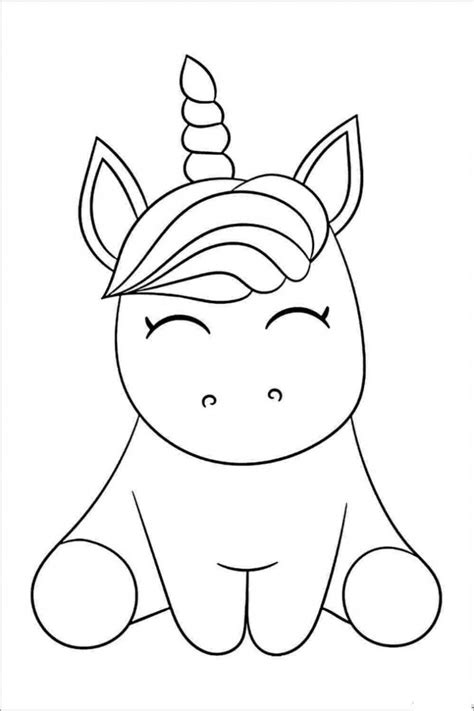 Unicorn Cake Coloring Page for Kids - ColoringBay