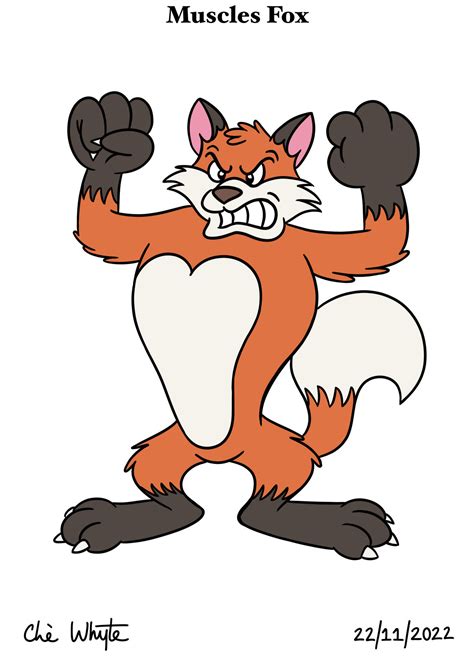 Muscles Fox by CHWArt on DeviantArt