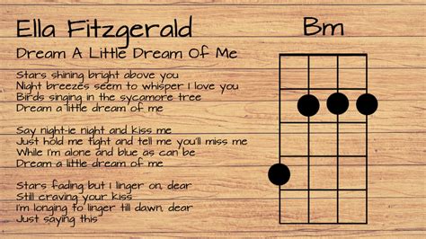 Ella Fitzgerald - Dream A Little Dream On Me UKULELE TUTORIAL W/ LYRICS - YouTube