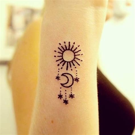 sun moon and stars henna tattoo