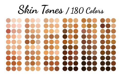 Skin Tones, Color Swatches, Color Palette, iPad - Etsy