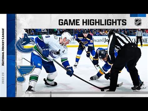 Canucks Game Day Highlights | Vancouver Canucks at St. Louis Blues ...