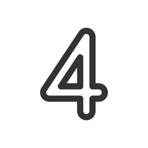 Four number 4 Icon - Sign & Symbol Icons