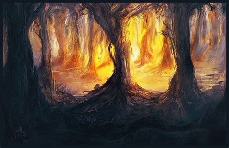 The tree is on fire | Fire painting, Forest drawing, Fire drawing