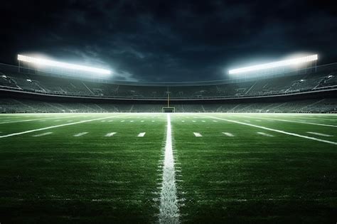 Premium AI Image | American football field and lines