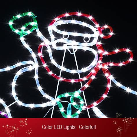 New Christmas Lights Santa Airplane Motif 10M LED Rope Xmas Decoration Outdoor Home Display ...