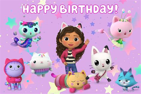 Happy Birthday Gabby's Doll Cats Sign Digital Download - Etsy Ireland