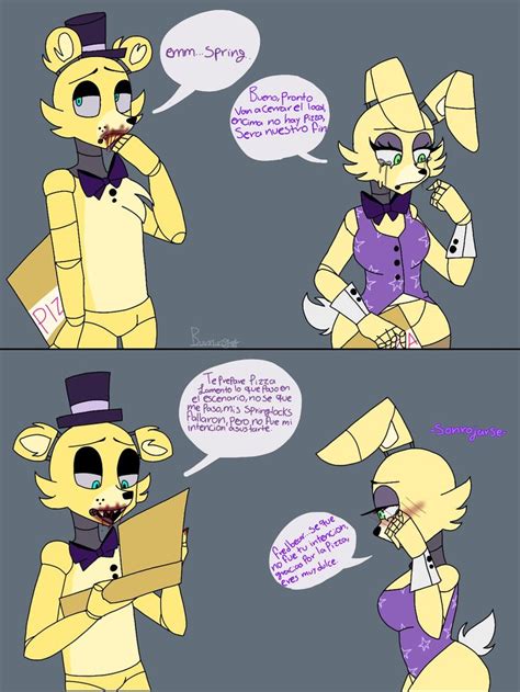 Fredbear x springbonnie fnaf fanart | Dibujos bonitos, Fnaf comics, Imagenes de pokemon go