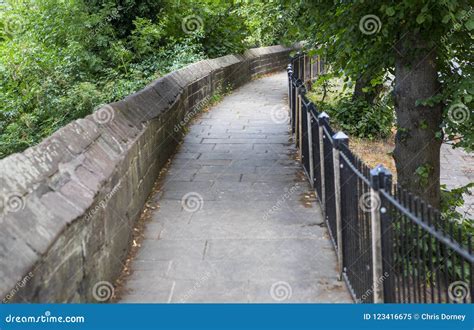 Chester City Walls stock image. Image of attractions - 123416675