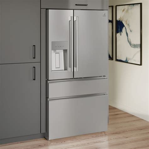 Electrolux ERMC2295AS 36 Inch 4 Door French Door Refrigerator with 21.8 Cu. Ft. Capacity ...