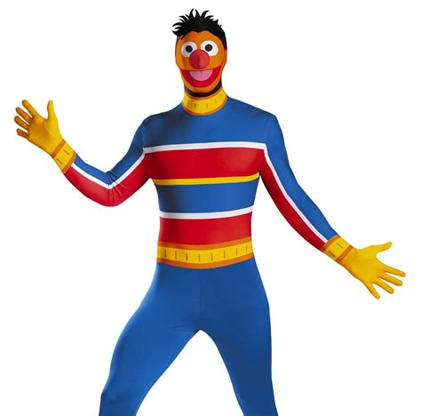 Disguise Sesame Street Ernie Bodysuit Adult Halloween Costume XL ...