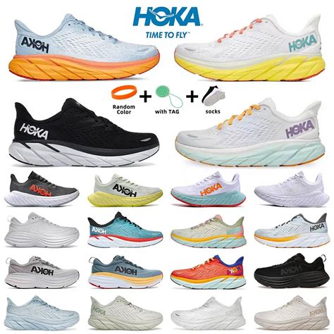 Hoka One Clifton 9 Cliftons Running Shoes Hokas Bondi 8 On Cloud Mist ...