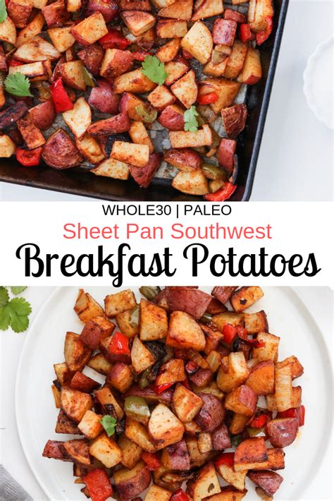 These Sheet Pan Southwest Breakfast Potatoes make the perfect easy Whole30 and paleo side dish ...