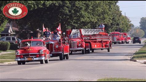 Old Fire Trucks Parade Lights & Sirens - C-Kent FireFest 2019 + C-Kent ...