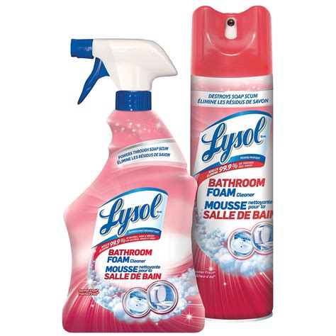 Lysol Bathroom Foam Disinfectant and Cleaner, Summer Fresh, 680 g ...