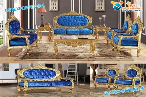 Royal Blue Living Room Furniture Set - DST International