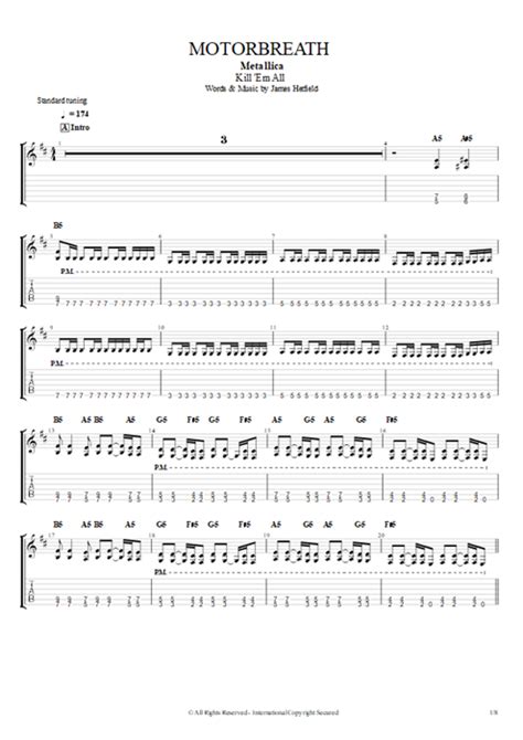 Motorbreath Tab by Metallica (Guitar Pro) - Full Score | mySongBook