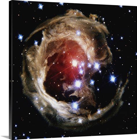 The flashes of light visible in front of V838 Monocerotis are caused by ...