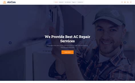 AirCon – Free AC Repair & Servicing Website Template