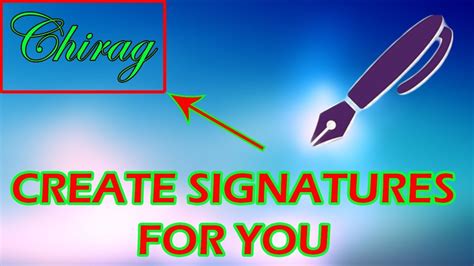 How to create Signature for you ? Free signature maker app - YouTube