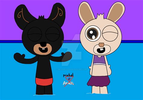 Bing and Coco-In The Pool by Michaeltoon on DeviantArt