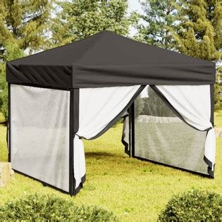 Folding Party Tent with Sidewalls Anthracite 3x3 m