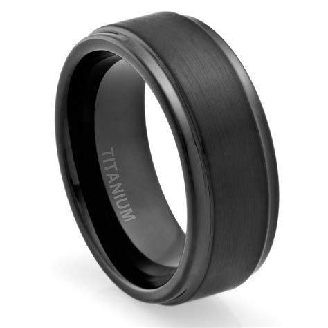 mens black wedding bands